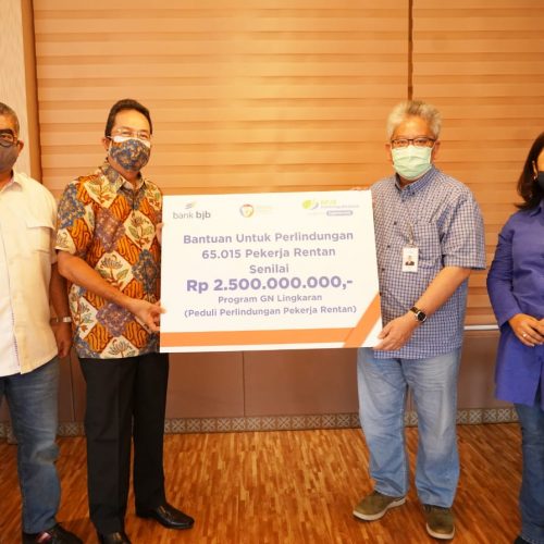 Tandamata Untuk Negeri, bank bjb Sumbang Kontribusi Program Gerakan Nasional Peduli Perlindungan Pekerja Rentan BPJS Ketenagakerjaan