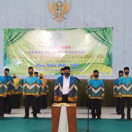 Pengukuhan Pengurus PGMI Kota Cirebon 2021-2026, Ahmad Sujaenudin Lanjutkan Perjuangan