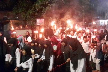 Sambut Ramadhan, Remaja Masjid di Desa Galaherang Gelar Pawai Obor